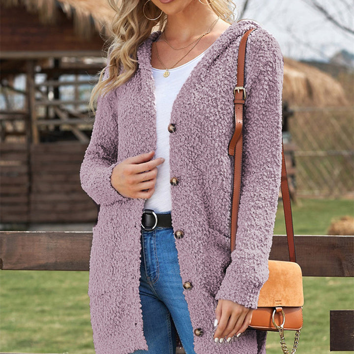 Women's Fashion Solid Color Knitted Cardigan Top-Sweaters-Zishirts