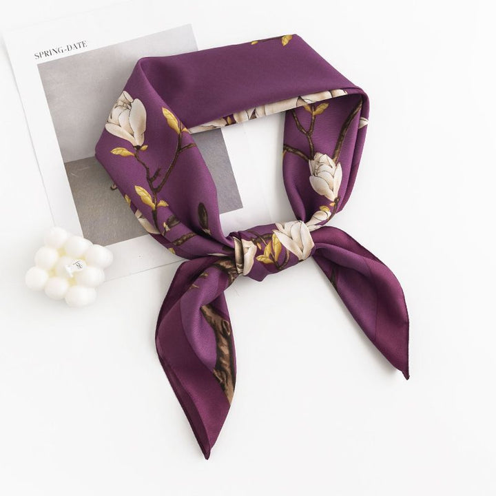 Elegant Silk Scarf Spring Matching Shirt-Scarves & Wraps-Zishirts