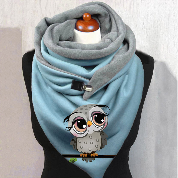 Women's Cotton Malaysia Warm Button Scarf-Scarves & Wraps-Zishirts