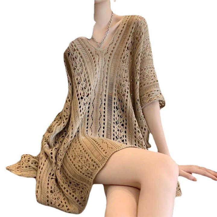 Summer Design Chic Loose Smock Top-Sweaters-Zishirts