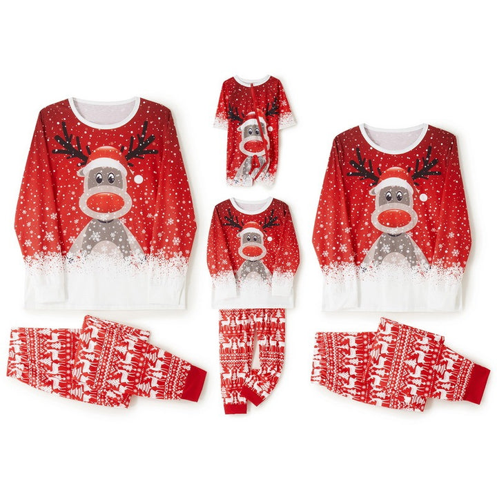 Christmas Print Long Sleeve Casual Parent-child Set-Suits & Sets-Zishirts