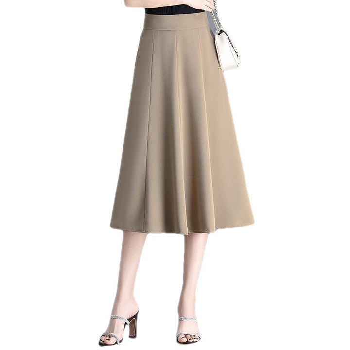 Mid-length Spring And Summer Thin Ice Silk Draping A- Line Small Umbrella Skirt For Women-Women's Outerwear 2023-Zishirts