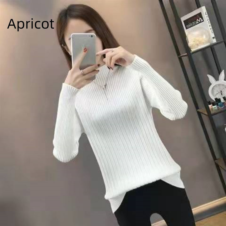 Half Turtleneck Slim Slimming Knitted Sweater-Sweaters-Zishirts