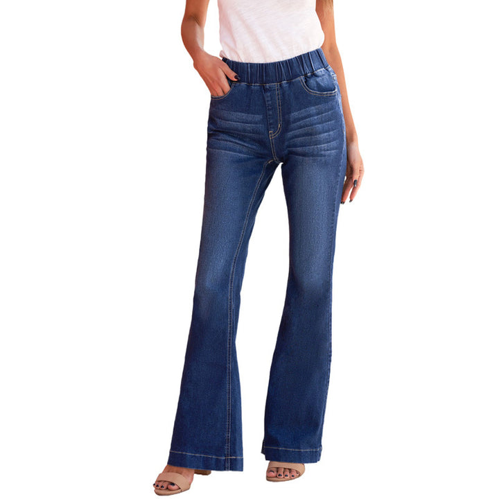 Jeans Women's European And American High Waist Elastic Waist Head-Suits & Sets-Zishirts