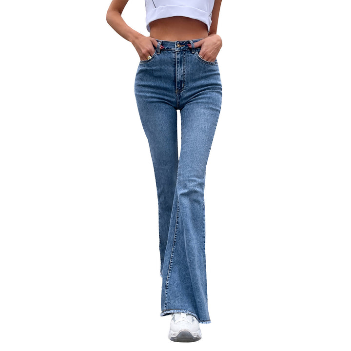 Wide Leg Elastic Stitching Denim Durable And Comfortable-Woman Jeans-Zishirts