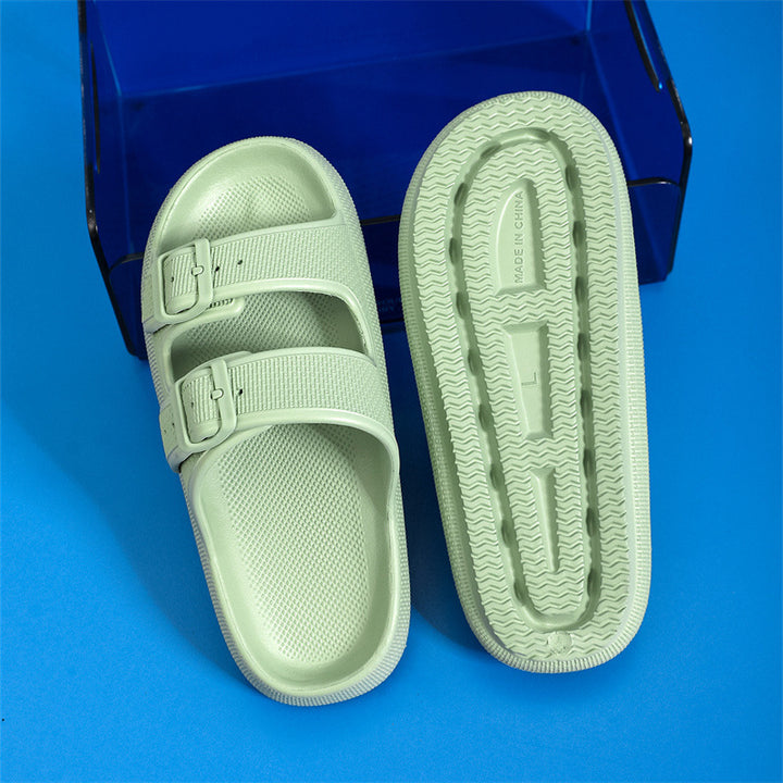 Platform Slippers Women's Summer Buckle Home Shoes Fashion Outdoor Wear Soft Bottom Sandals-Womens Footwear-Zishirts