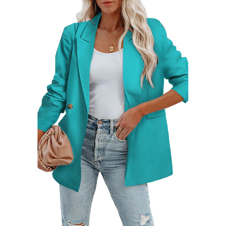 Slim Lapel Small Suit European And American Fashion Long Sleeve Business Wear Jacket-Women's Outerwear 2023-Zishirts