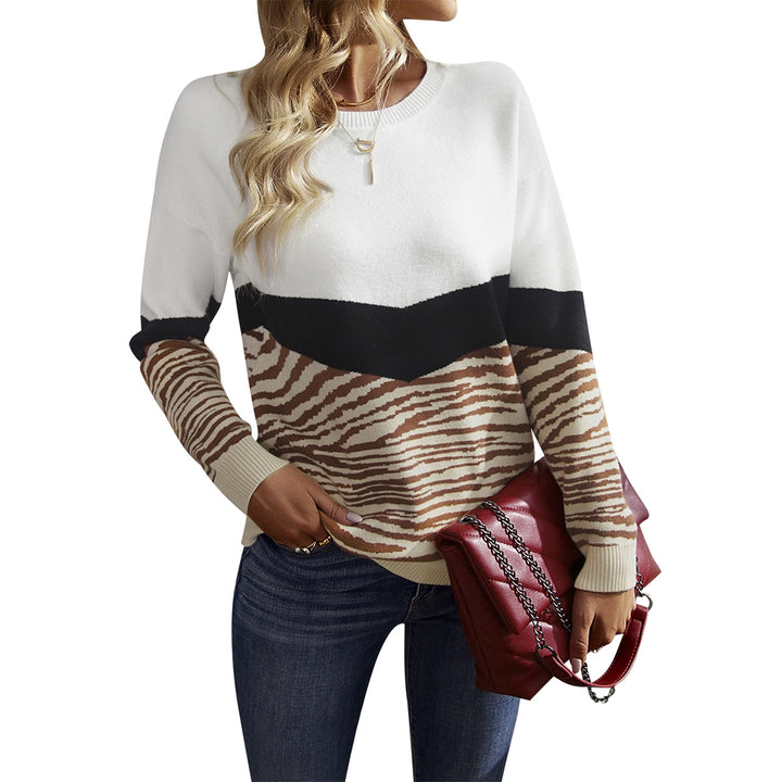 Women's Fashion Casual Patchwork Sweater Top-Sweaters-Zishirts