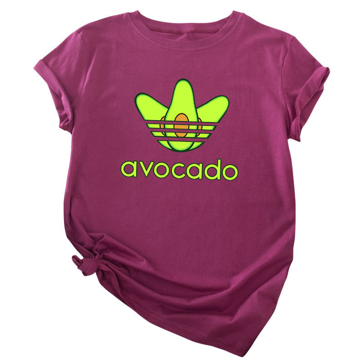 Creative Funny Avocado Casual Short-sleeved Women's T-shirt-Blouses & Shirts-Zishirts