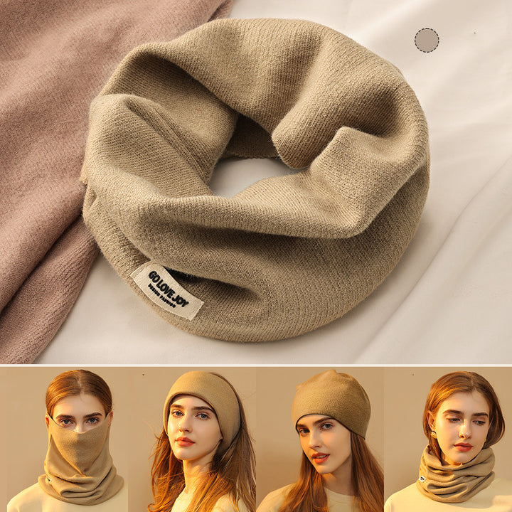 4 In 1 Face Mask Winter Faux Cashmere Scarf Headscarf Ins Fashion Hat-Scarves & Wraps-Zishirts