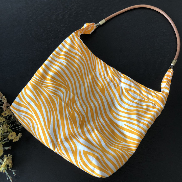 Retro Yellow Zebra Pattern Bag-Women's Bags-Zishirts