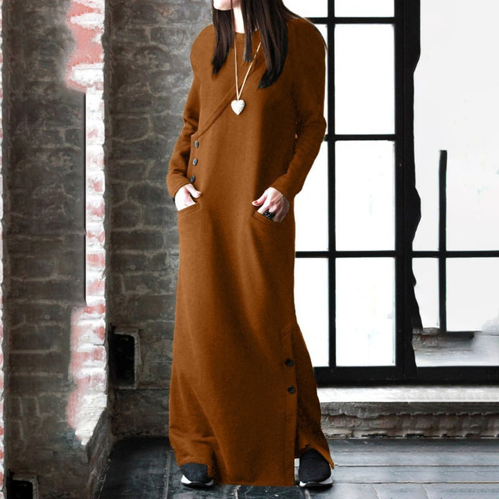 Autumn And Winter European And American Sweater Dress Slim-fit Sheath-Lady Dresses-Zishirts