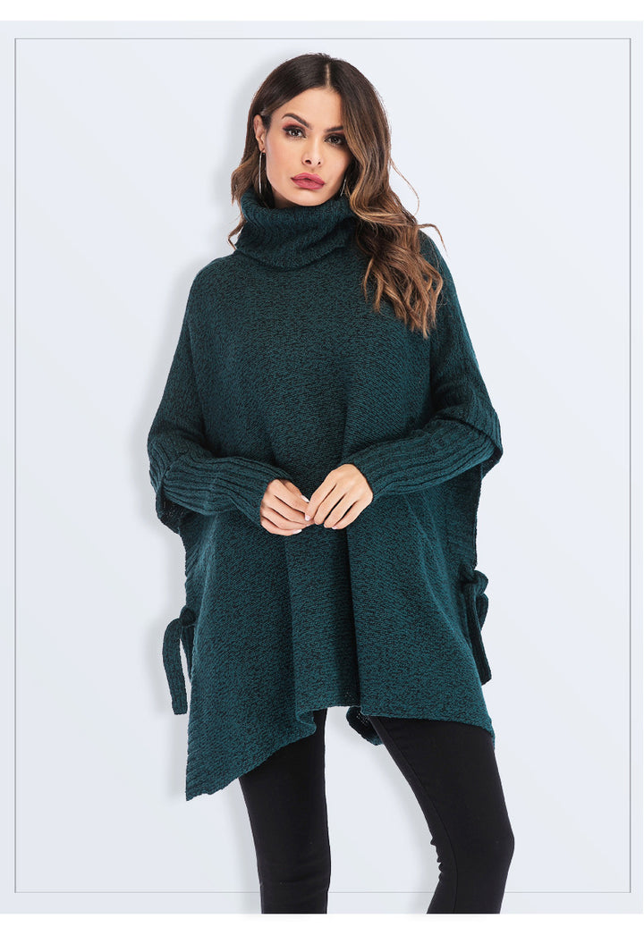 2023 New Large Size Women's Turtleneck Sweater Loose Sweater Women's Knitwear-Sweaters-Zishirts