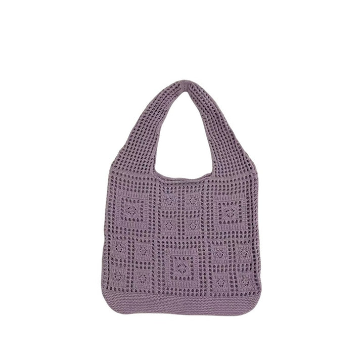 All-matching Solid Color Knitted Shoulder Bag-Women's Bags-Zishirts