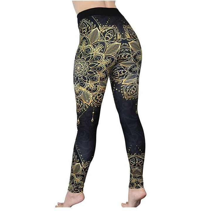 Printed High Waist High Elastic Running Fitness Sports Yoga Pants-Womens 2024 March-Zishirts