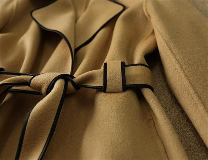 Hand Tied High-grade Woolen Overcoat-Jackets-Zishirts