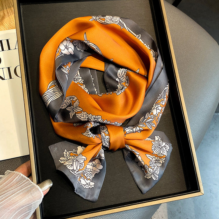 Warm Small Silk Scarf Thin Narrow Ribbon-Scarves & Wraps-Zishirts