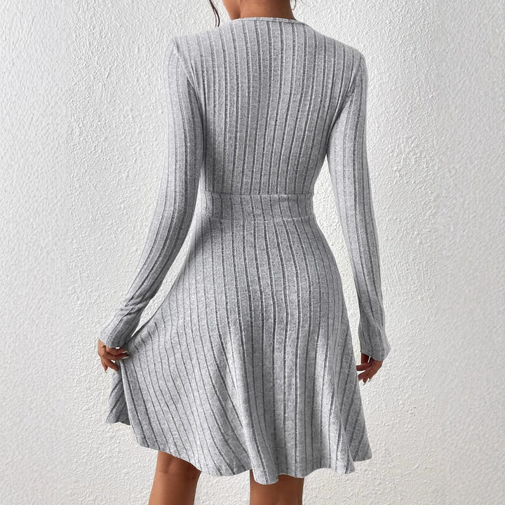 Sexy Slimming Beam Waist Long Sleeve Dress-Lady Dresses-Zishirts