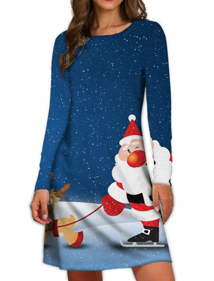 Women's Christmas Dress Tight Long Sleeve-Women's Outerwear 2023-Zishirts