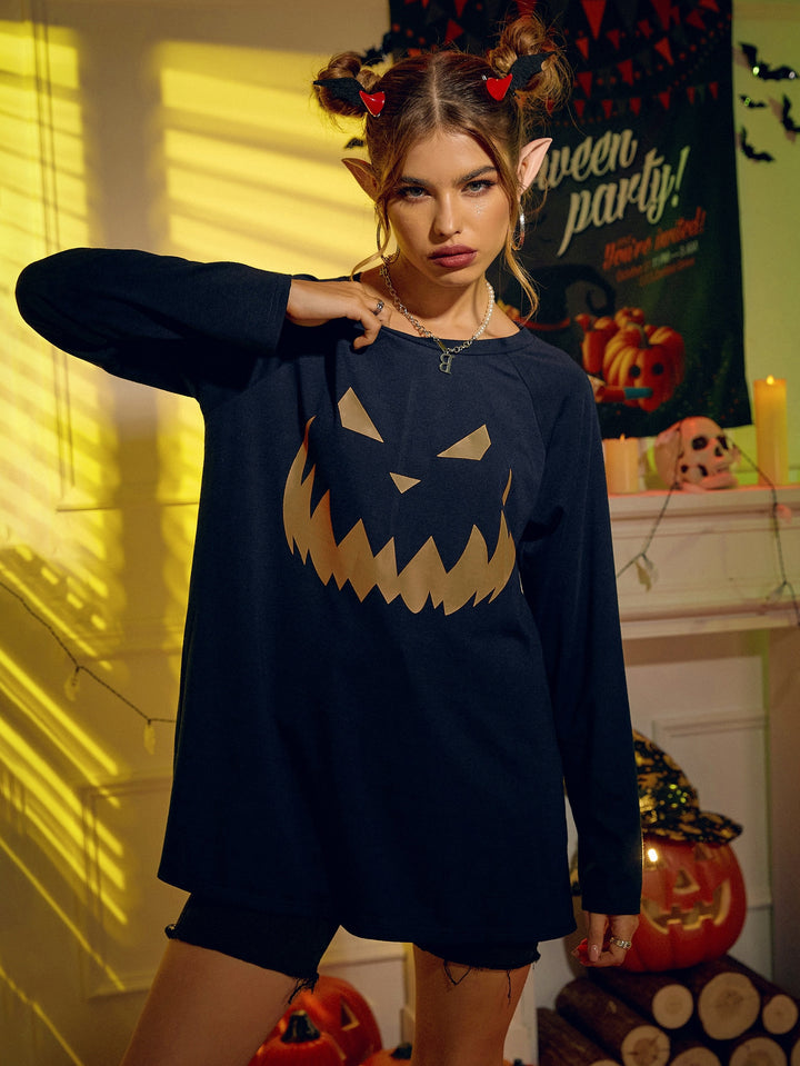 Women's Halloween Printing Fashion Sweater-Blouses & Shirts-Zishirts