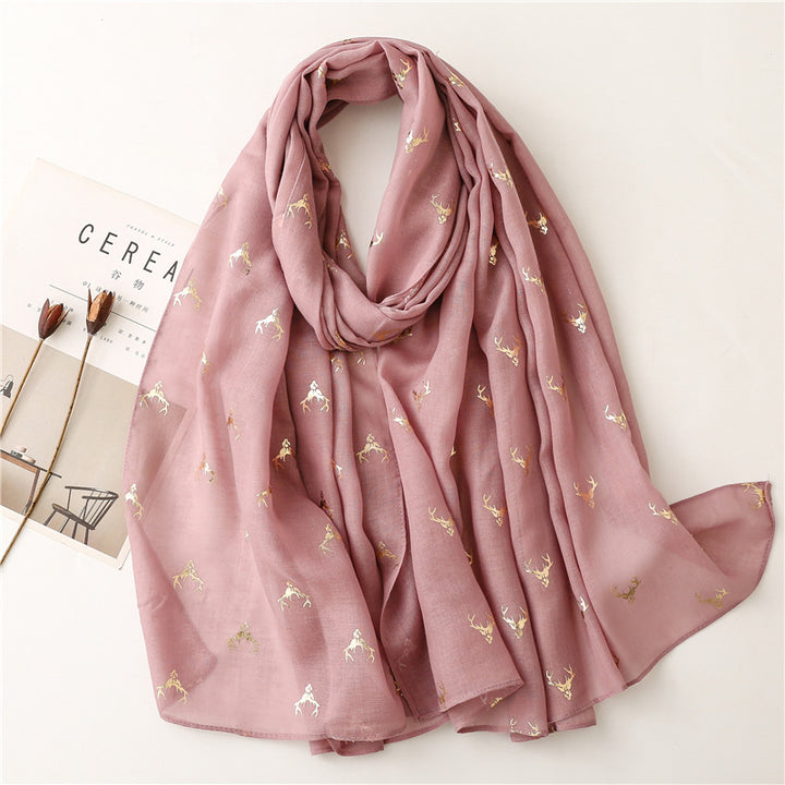 Fresh Warm Warm Wind Voile Cotton And Linen Feel Scarf-Scarves & Wraps-Zishirts