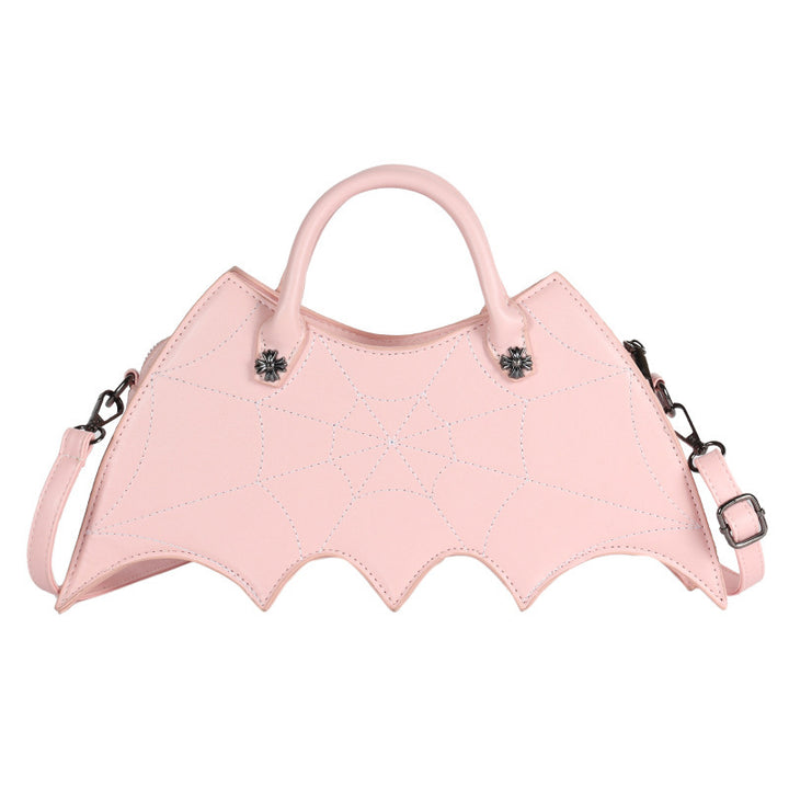 Halloween Spider Web Shape Shoulder Bags Personality Batgirl Tide Pu Handbags Fashoin Messenger Crossbody Bag-Womens 2024 March-Zishirts