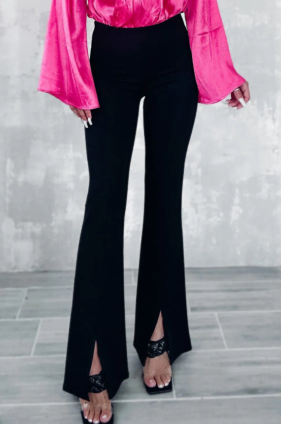 Casual Solid Color Slim Pants-Suits & Sets-Zishirts