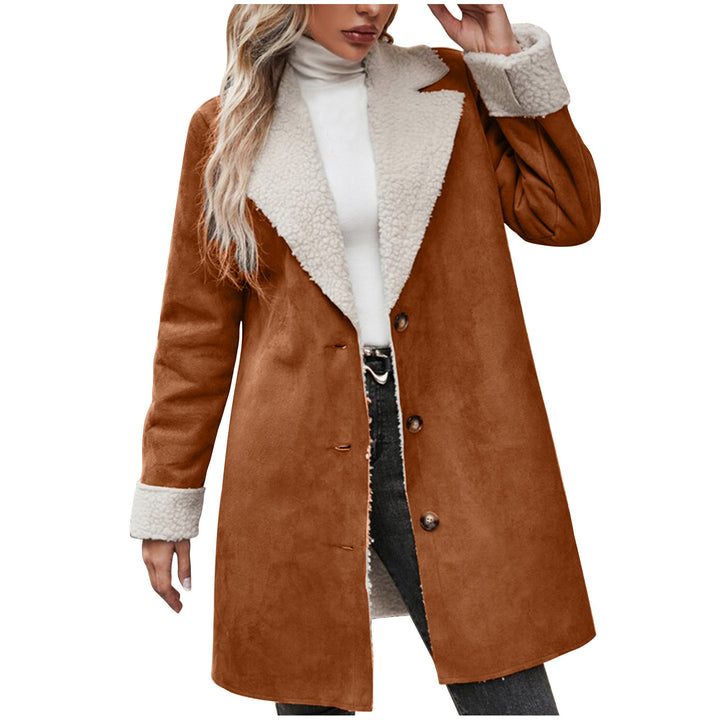 Long Sleeve Lapel Thickening Plush Coat-Jackets-Zishirts