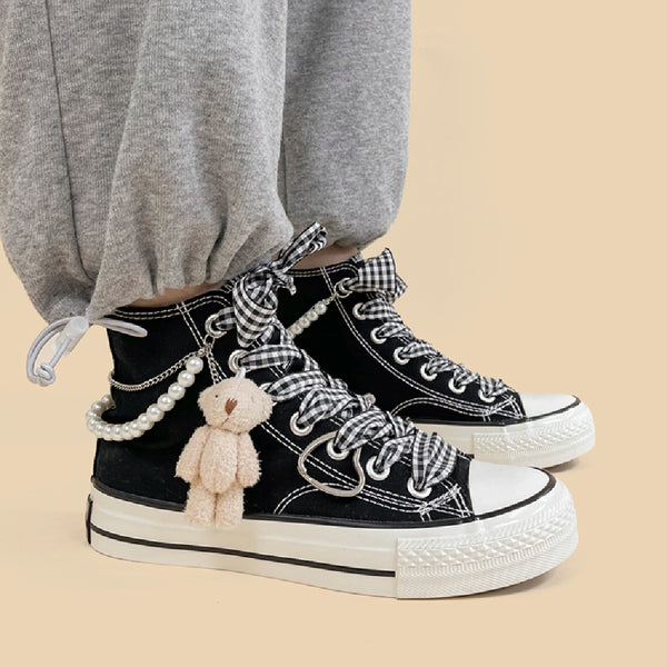 Fashion Sneakers Women's High Tops-Womens Footwear-Zishirts