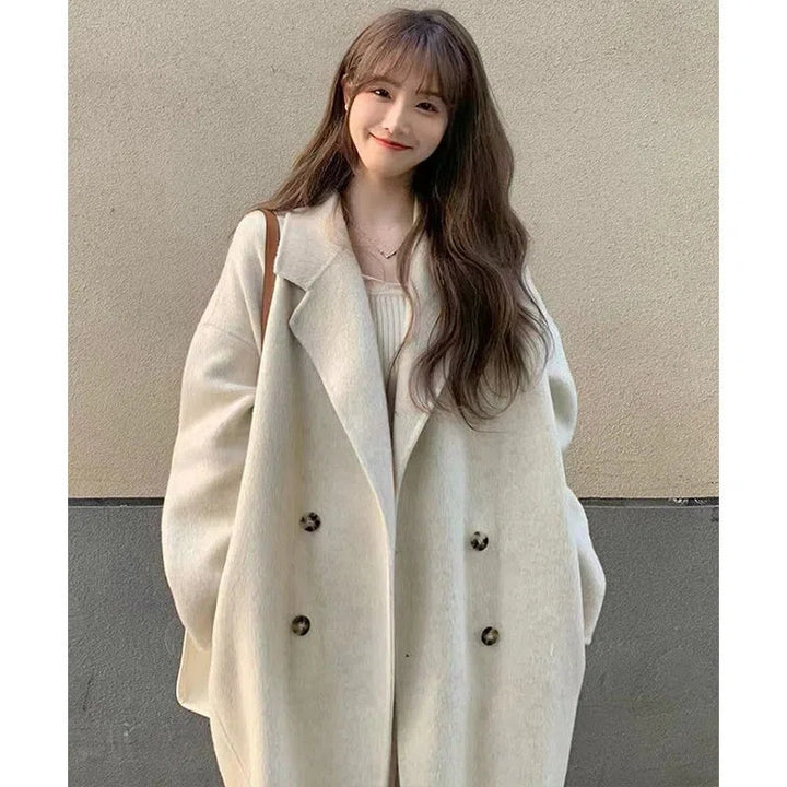 Women's Korean-style Woolen Coat-Women's Outerwear 2023-Zishirts