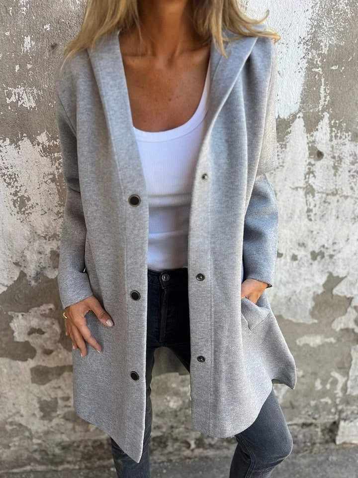 Casual Hooded Single-Breasted Cardigan Fashion Loose Solid Color Jacket Spring And Autumn Women's Clothing-Jackets-Zishirts