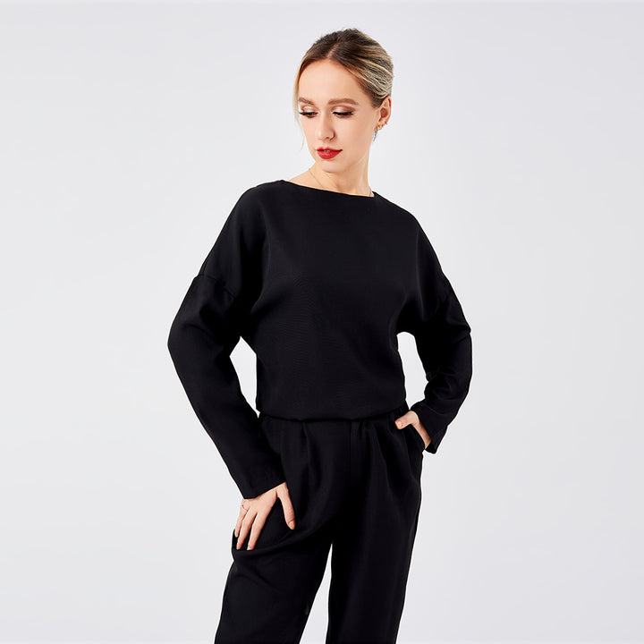 Sweater Two Piece Long Pants Set-Suits & Sets-Zishirts