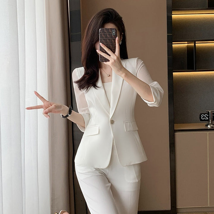 Simple And Capable 34 Sleeve Suit-Womens 2024 March-Zishirts