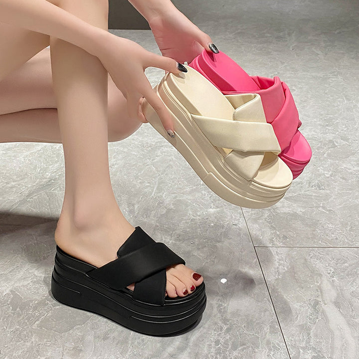 Women's Summer Thick-soled Round-toe Sandals-Womens Footwear-Zishirts
