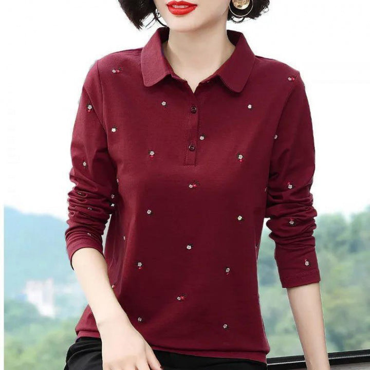 Women's Fashion Personality Polo Top-Blouses & Shirts-Zishirts