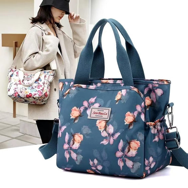 Women's Nylon Printed Crossbody Shoulder Bag-Women's Bags-Zishirts