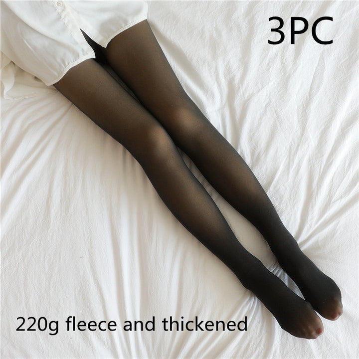 Fake Translucent Plus Size Leggings Fleece Lined Tights Fall And Winter Warm Fleece Pantyhose Women Fleece Lined Pantyhose Thermal Winter Tights-Women's Outerwear 2023-Zishirts