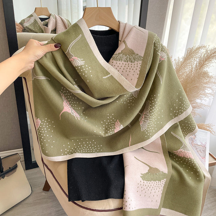 Cashmere-like Thick Warm Tassel Decorative Scarf-Scarves & Wraps-Zishirts