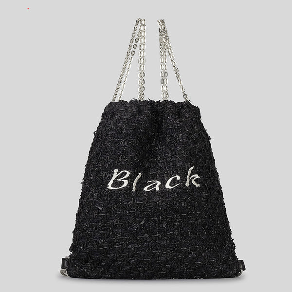 Classic Style Woolen Chain Backpack For Women-Women's Bags-Zishirts