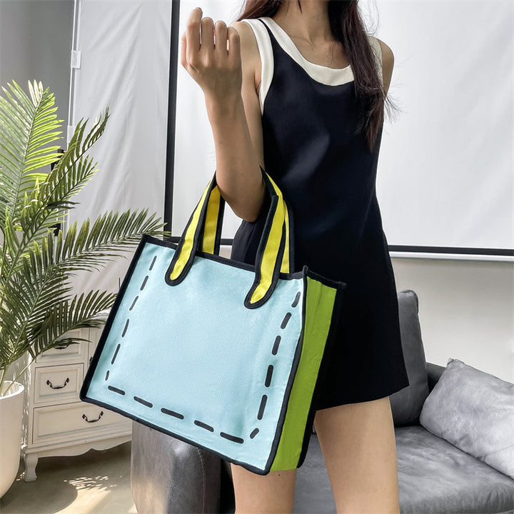 Cartoon Anime Girl Canvas Bag-Women's Bags-Zishirts