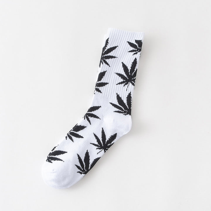 Women's Leaves Are Cotton Middle Tube Socks Thick-Women's Outerwear 2023-Zishirts