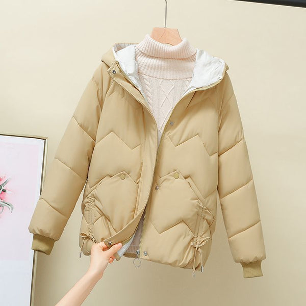 Women's Winter Loose Fashion Short Cotton Coat-Jackets-Zishirts