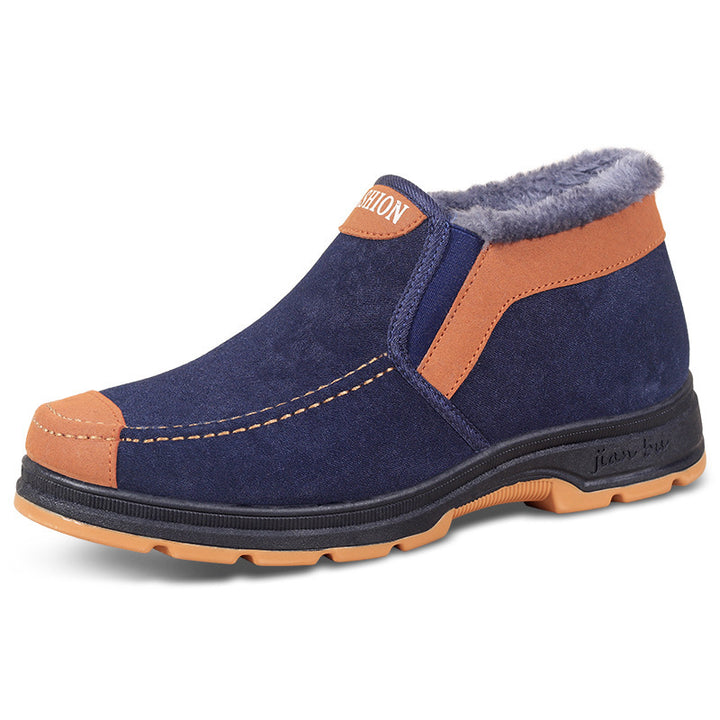 Men's Traditional Cotton Shoes Warm With Velvet-Womens Footwear-Zishirts