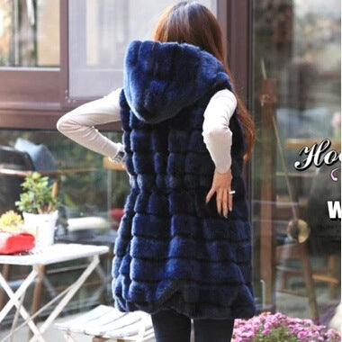 Fashion Plus Size Hooded Vest For Women-Women's Outerwear 2023-Zishirts