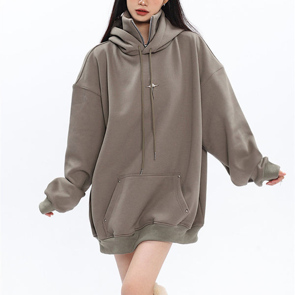 Women's Fashionable Loose All-Match Sports Hoodie-Jackets-Zishirts