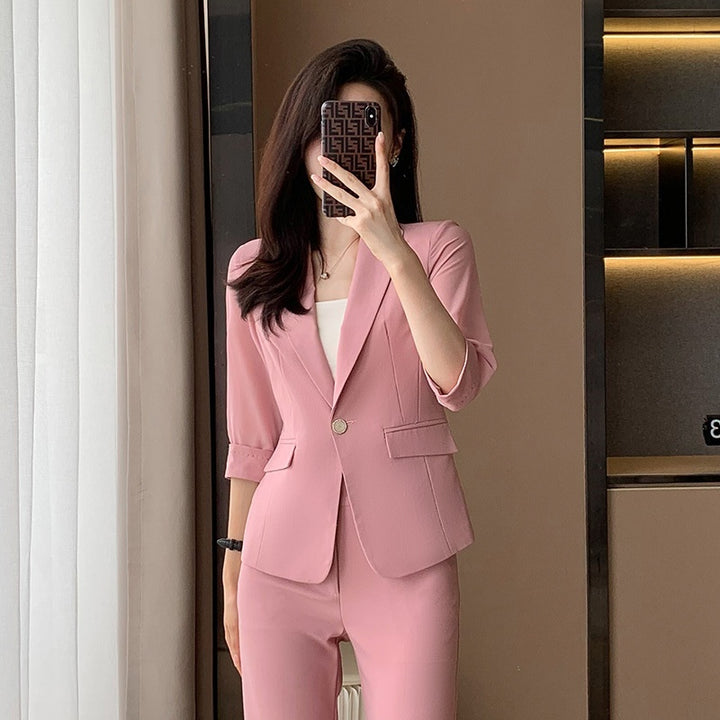 Simple And Capable 34 Sleeve Suit-Womens 2024 March-Zishirts