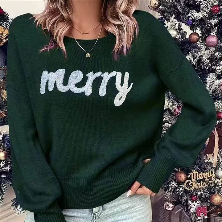 European And American Christmas Round-neck Long-sleeved Pullover-0-Zishirts