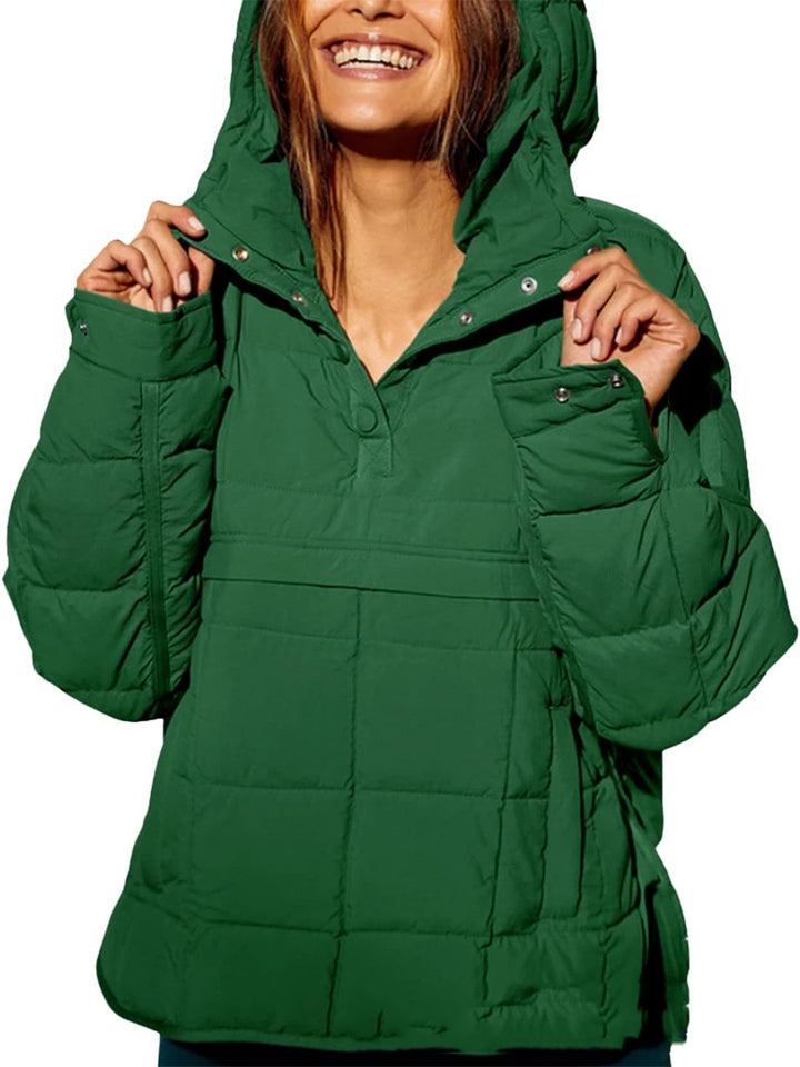 Warm Hoodie Down Jacket Women-Jackets-Zishirts