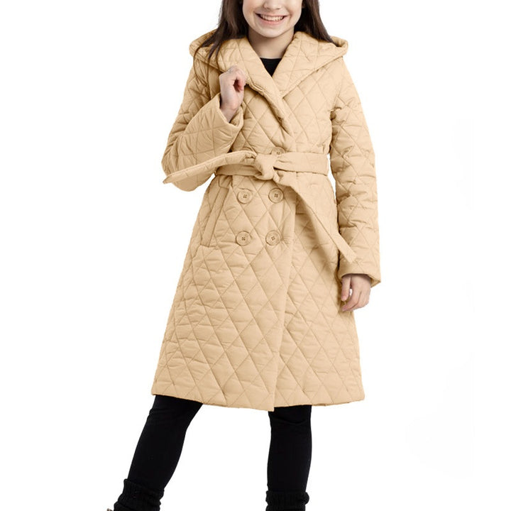 Long Coat Stand-up Collar Cotton-padded Clothes Warm And Windproof Children-Jackets-Zishirts