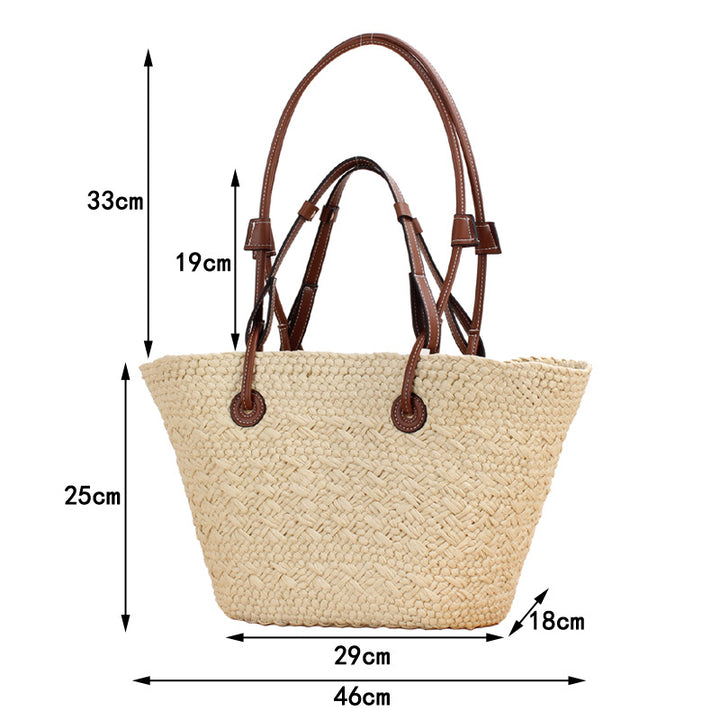 New Large Capacity Shoulder Hand-carrying Dual-use Woven Bag-Women's Bags-Zishirts